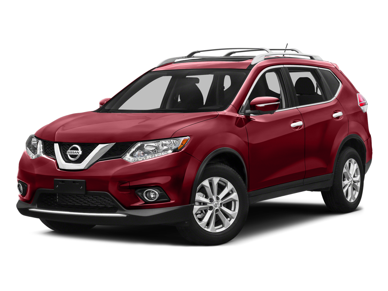 2016 Nissan Rogue S in Cayenne Red — front three-quarter view