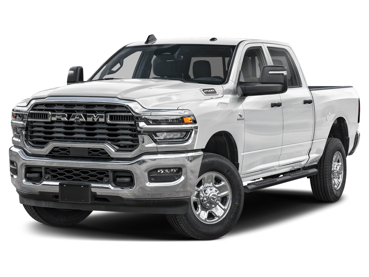 2026 RAM 2500 RAM 2500 TRADESMAN CREW CAB 4X4 8' BOX in Bright White Clear-Coat Exterior Paint — front three-quarter view