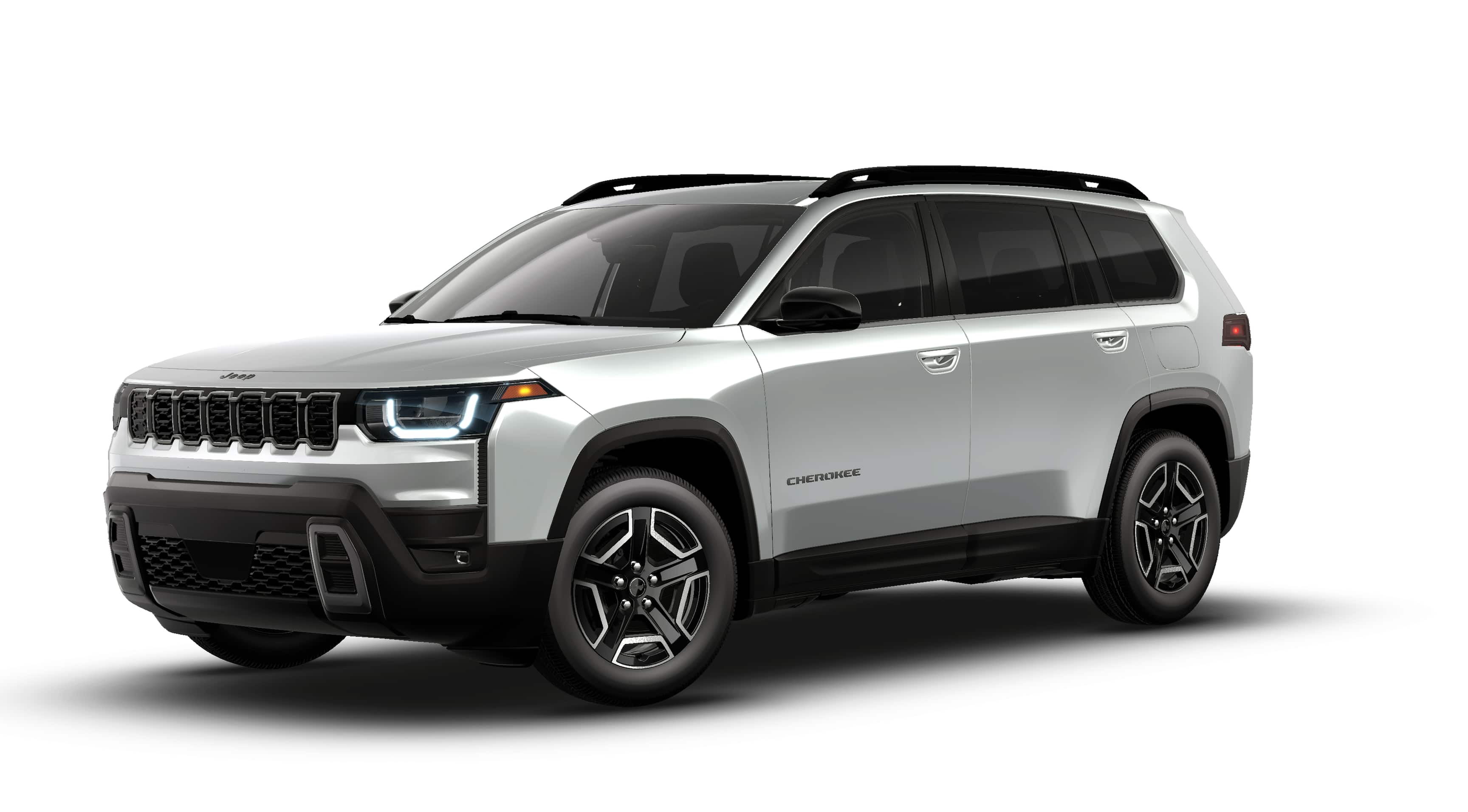 2026 Jeep Cherokee CHEROKEE LAREDO 4X4 in Silver Zynith Clear-Coat Exterior Paint — front three-quarter view