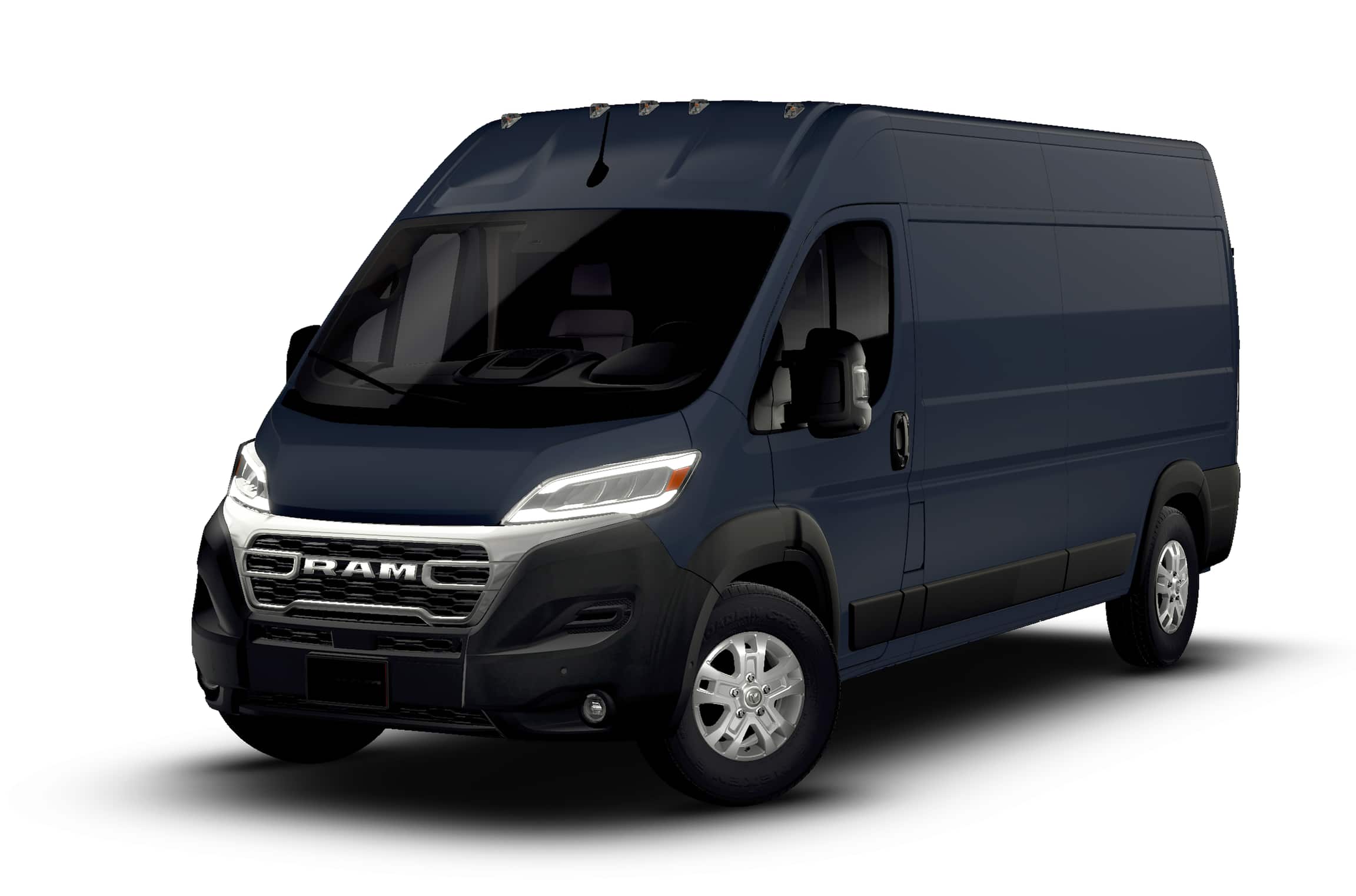 2026 RAM Promaster RAM PROMASTER 2500 SLT CARGO VAN HIGH ROOF 159' WB in Forged Blue Metallic Exterior Paint — front three-quarter view
