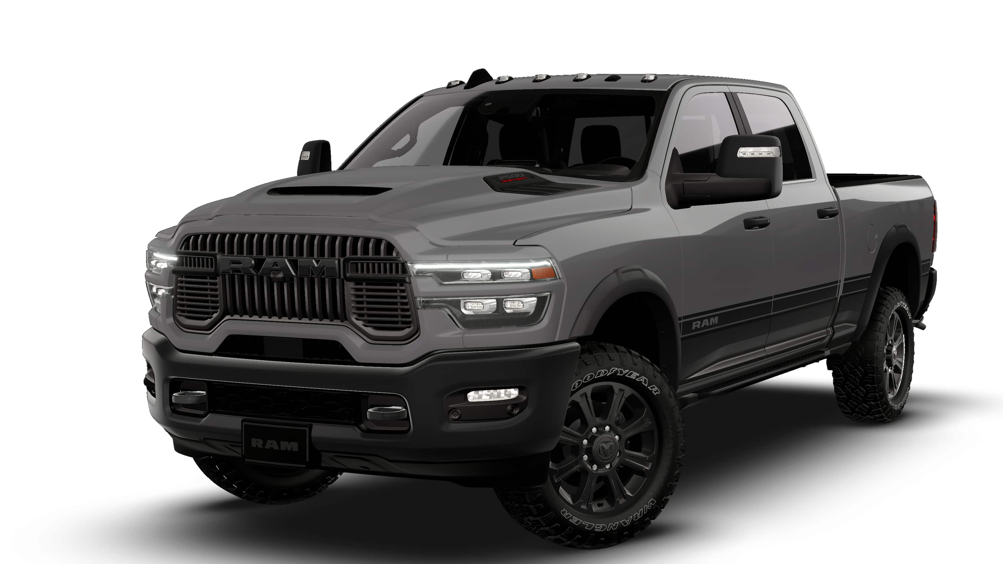 2026 RAM 2500 RAM 2500 POWER WAGON CREW CAB 4X4 6'4' BOX in Ceramic Gray Clear-Coat Exterior Paint — front three-quarter view