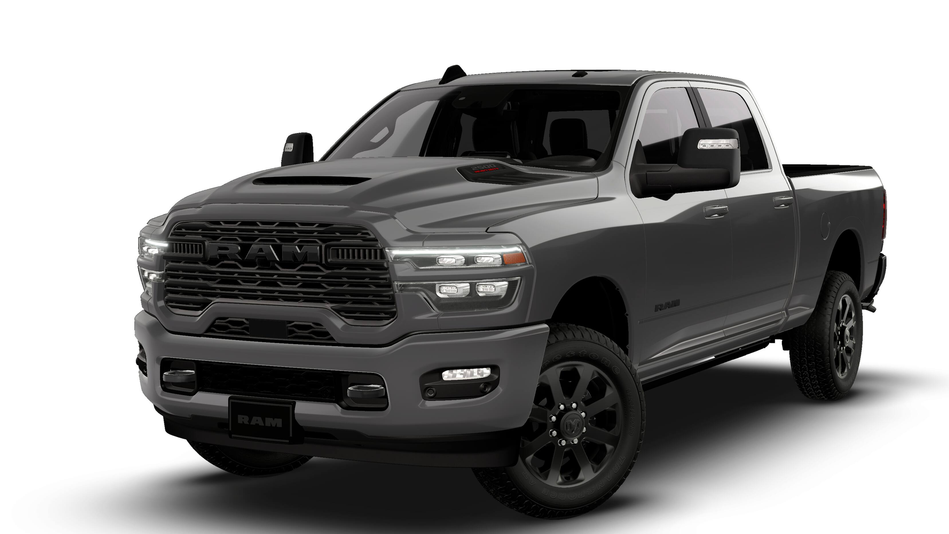 2026 RAM 2500 RAM 2500 LARAMIE CREW CAB 4X4 6'4' BOX in Granite Crystal Metallic Clear-Coat Exterior Paint — front three-quarter view