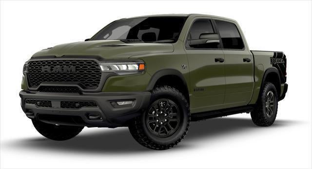 2026 RAM 1500 RAM 1500 REBEL CREW CAB 4X4 5'7' BOX in Tank Exterior Paint — front three-quarter view
