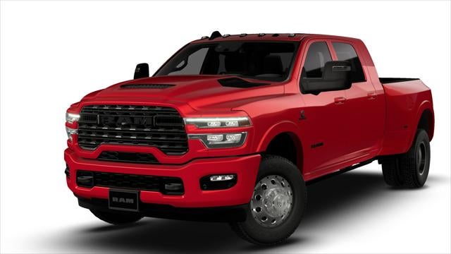 2026 RAM 3500 RAM 3500 LIMITED MEGA CAB 4X4 6'4' BOX in Molten Red Pearl-Coat Exterior Paint — front three-quarter view